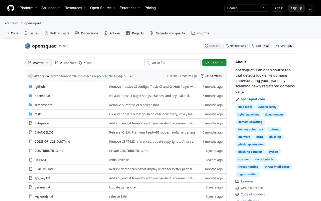 openSquat GitHub repository