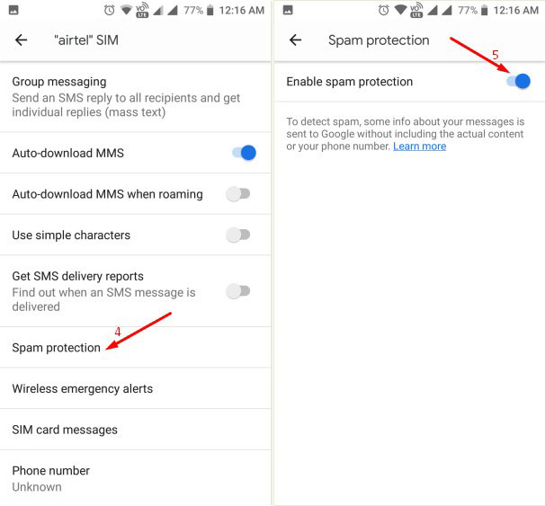 Using Cybersecurity Tools on Mobile Devices - To set up spam filters on your Android mobile device