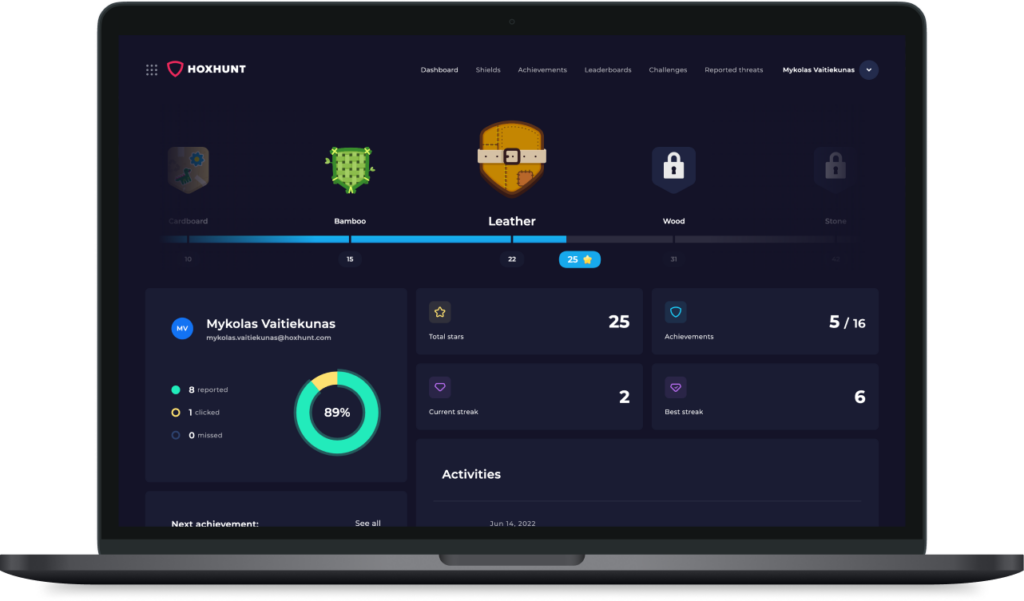 Hacker Rangers Control Panel - Cybersecurity Awareness with Gamification 