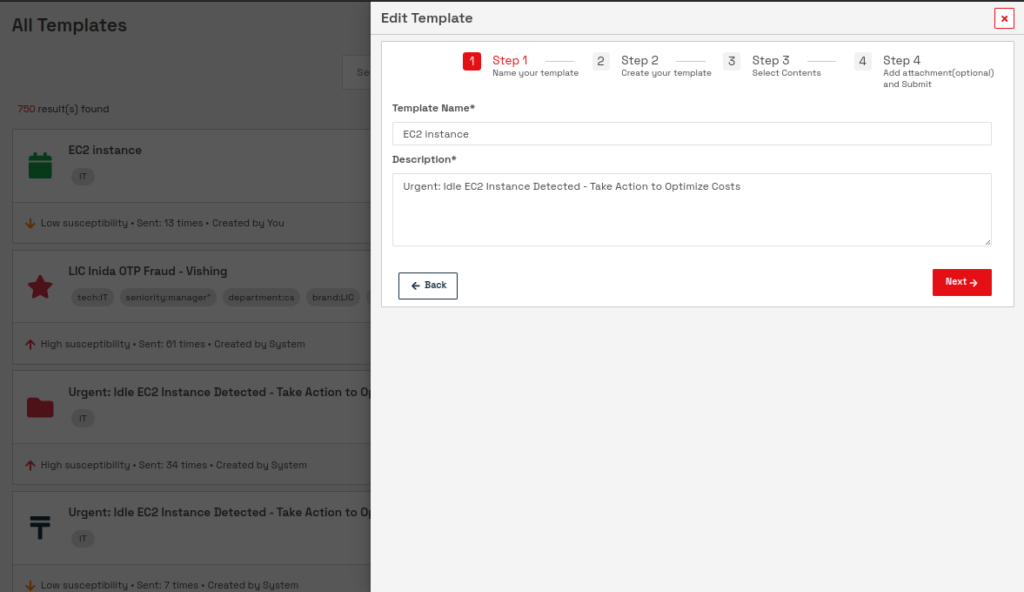 Viewing & Managing Templates