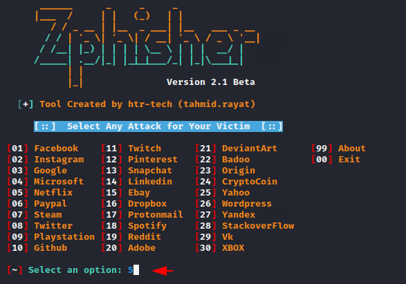 Zphisher - Best Phishing Tool