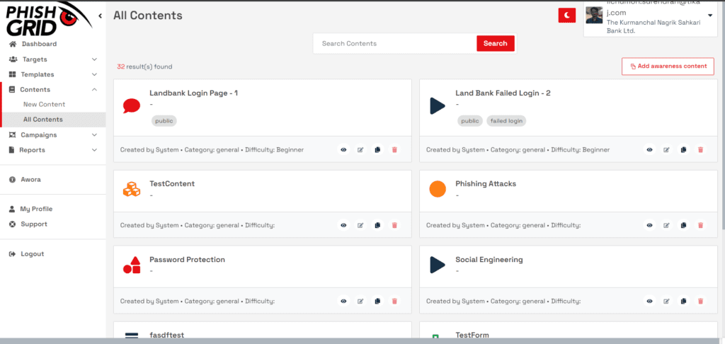 Viewing and Managing Contents